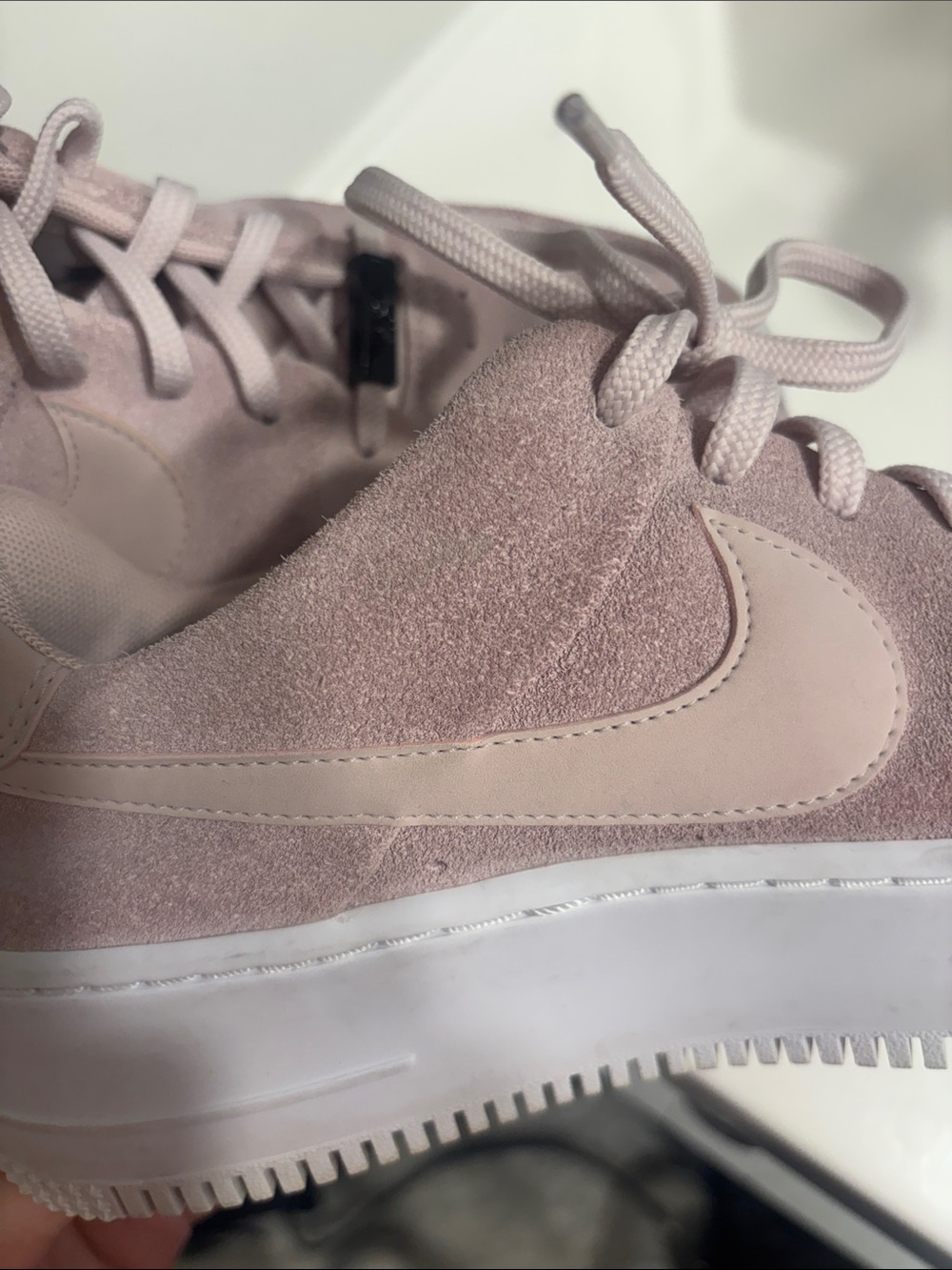 Nike Air Force 1 Low Suede Sneakers - Pale Pink - Picture 6 of 13